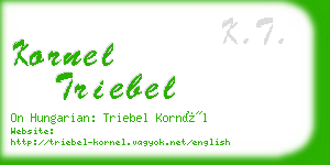 kornel triebel business card